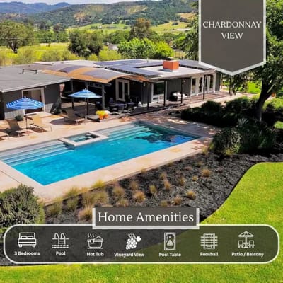 Vineyard Villa: Pool | Spa | Games Room | EV Char.